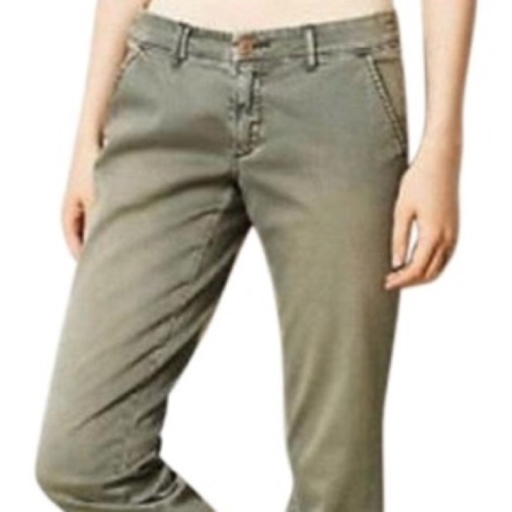 Anthropologie Green Chinos Straight Leg Jean